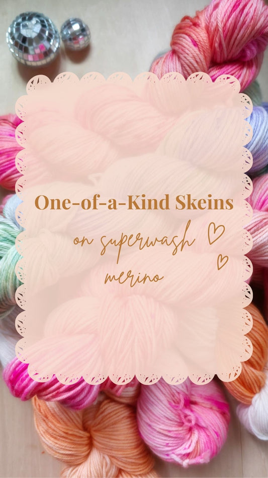 Ready-to-Ship | One-of-a-Kind Hand-Dyed Yarn Skeins | Worsted (Weight 4) on Superwash Merino Wool